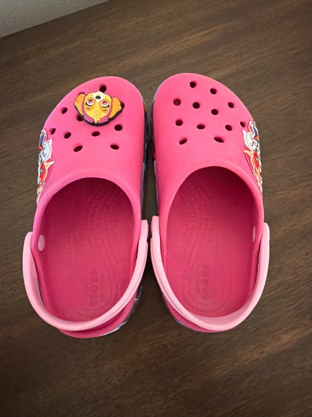 Crocs Paw Patrol Clogs Girls Pink Slip-On Shoes, Size C11